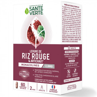 Santé verte Levure de riz rouge 600 mg 60 comprimés 5060072731870