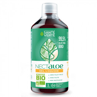 Santé Verte Nectaloe Gel liquide à Boire Aloe Vera Flacon 1L 3700695201153