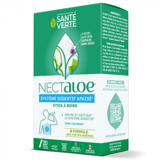 Green Health NECTALOE. 20 sticks with Aloe Vera