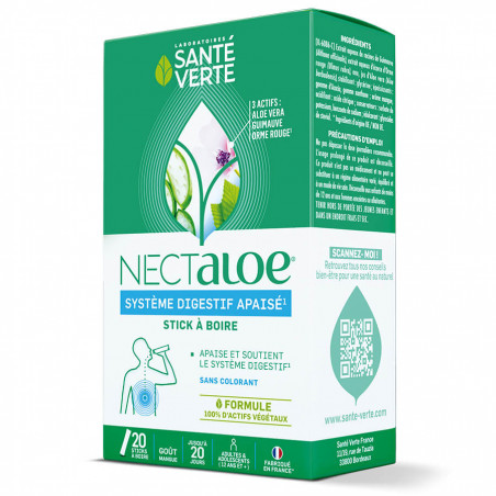 Santé Verte NECTALOE 20 sticks à l'Aloe Vera 5060072734253