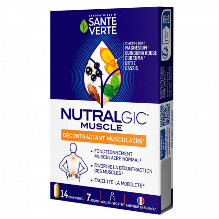 Santé Verte Nutralgic Muscle décontractant musculaire 14 Comprimés 3700695240107